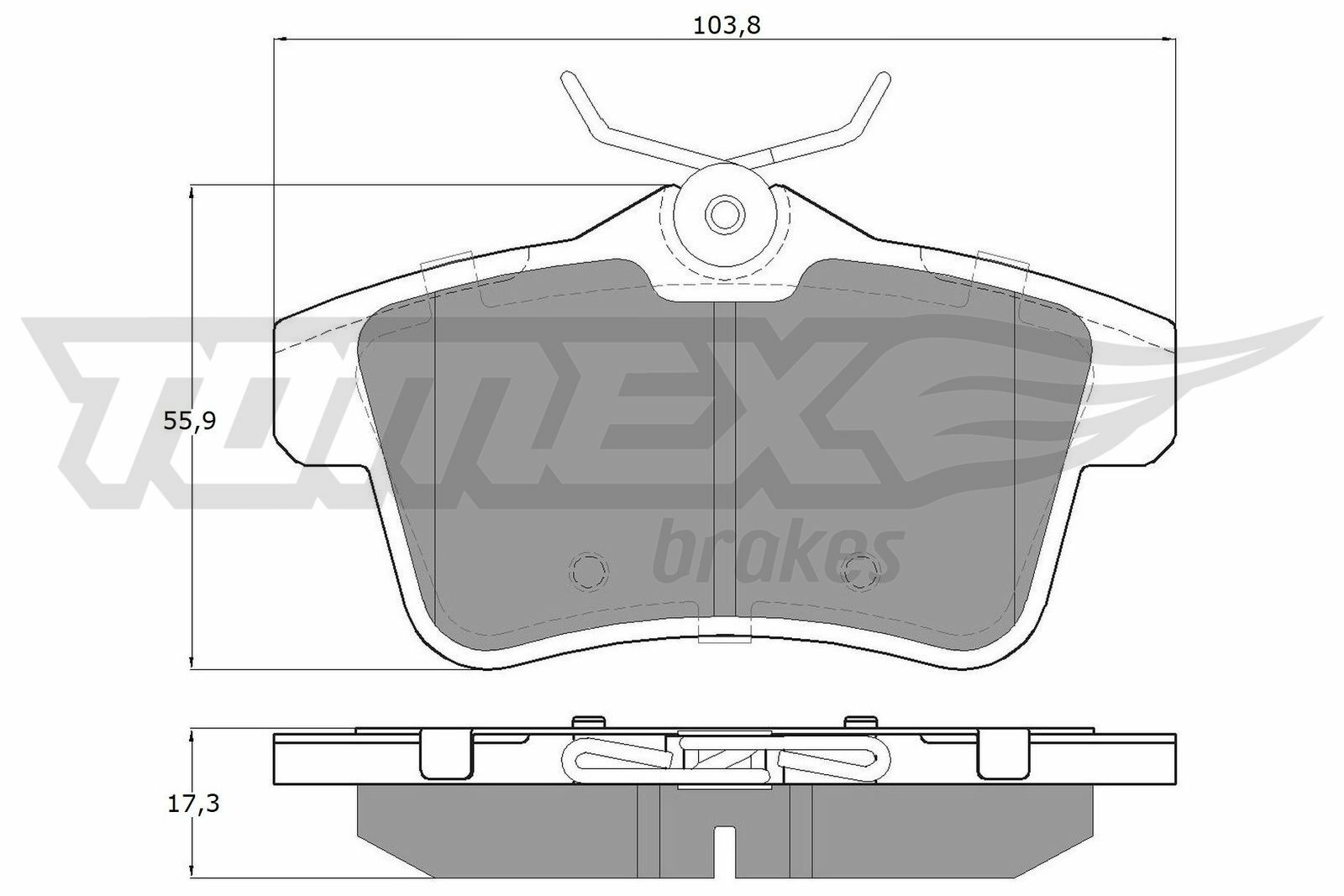 Sada brzdových destiček, kotoučová brzda TOMEX Brakes